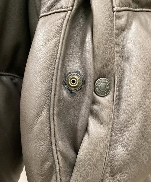 DSQUARED2（ディースクエアード）DSQUARED2 (ディースクエアード) ラムレザーダウンジャケット ブラウン サイズ:48の古着・服飾アイテム