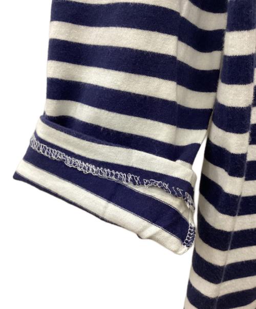 PLAY COMME des GARCONS（プレイコムデギャルソン）PLAY COMME des GARCONS (プレイコムデギャルソン) 長袖カットソー ホワイト×ネイビー サイズ:Lの古着・服飾アイテム