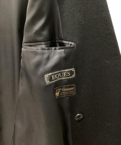 EQUES（エクエス）EQUES (エクエス) カシミヤコート ブラック サイズ:LLの古着・服飾アイテム