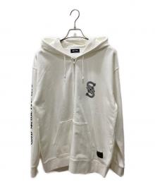 SUBCIETY（サブサエティ）の古着「ジップパーカー」｜ホワイト