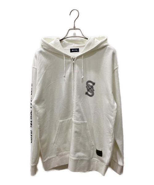 SUBCIETY（サブサエティ）SUBCIETY (サブサエティ) ジップパーカー ホワイト サイズ:XLの古着・服飾アイテム