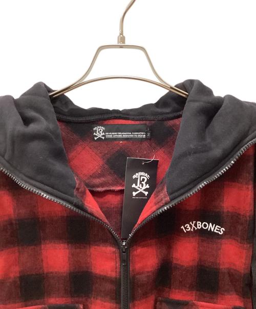 SABBAT13（サバトサーティーン）SABBAT13 (サバトサーティーン) フードジャケット レッド サイズ:Ｍ 未使用品の古着・服飾アイテム