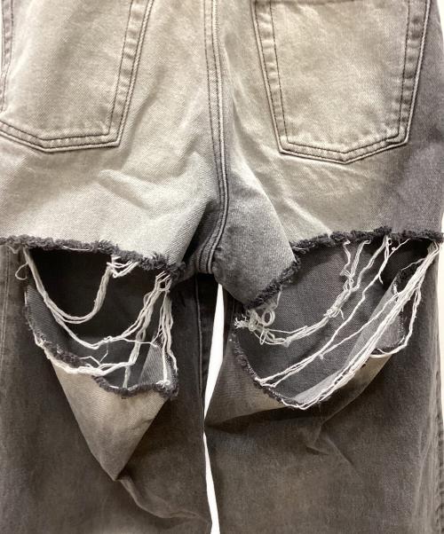 melt the lady（メルトザレディ）melt the lady (メルトザレディ) ダメージ加工デニムパンツ グレー サイズ:Sの古着・服飾アイテム
