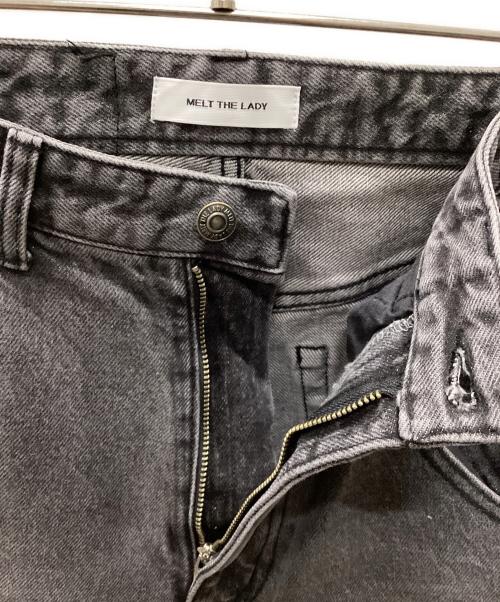 melt the lady（メルトザレディ）melt the lady (メルトザレディ) ダメージ加工デニムパンツ グレー サイズ:Sの古着・服飾アイテム
