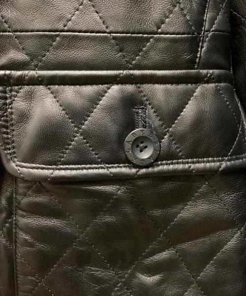 BURBERRY BLACK LABEL（バーバリーブラックレーベル）BURBERRY BLACK LABEL (バーバリーブラックレーベル) ラムレザーコート ブラック サイズ:Ｌの古着・服飾アイテム