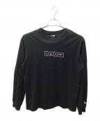 YOHJI YAMAMOTO×New Eraヨウジヤマモト×ニューエラ）の古着「ボックスロゴロングスリーブTシャツ」｜ブラック