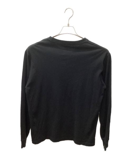 YOHJI YAMAMOTO（ヨウジヤマモト）YOHJI YAMAMOTO (ヨウジヤマモト) New Era (ニューエラ) ボックスロゴロングスリーブTシャツ ブラック サイズ:LARGEの古着・服飾アイテム