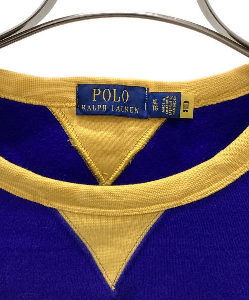 POLO RALPH LAUREN（ポロ・ラルフローレン）POLO RALPH LAUREN (ポロ・ラルフローレン) INSPRE イエロー×ブルー サイズ:XLの古着・服飾アイテム