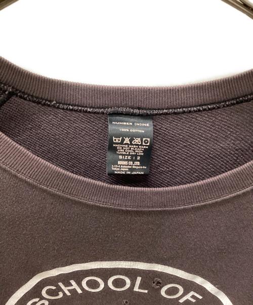 NUMBER (N)INE（ナンバーナイン）NUMBER (N)INE (ナンバーナイン) 弾痕 サークル スカル スウェット パープル サイズ:2の古着・服飾アイテム