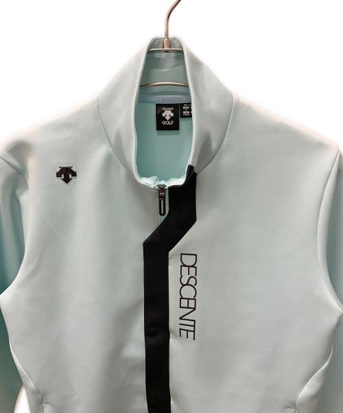 DESCENTE GOLF（デサントゴルフ）DESCENTE GOLF (デサントゴルフ) トラックジャケット スカイブルー×ブラック サイズ:Mの古着・服飾アイテム