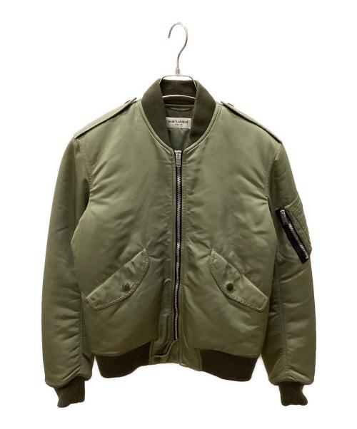 Saint Laurent Paris（サンローランパリ）Saint Laurent Paris (サンローランパリ) MA-1 ボンバージャケット オリーブ サイズ:44の古着・服飾アイテム