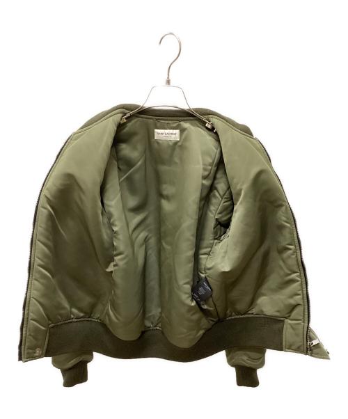 Saint Laurent Paris（サンローランパリ）Saint Laurent Paris (サンローランパリ) MA-1 ボンバージャケット オリーブ サイズ:44の古着・服飾アイテム