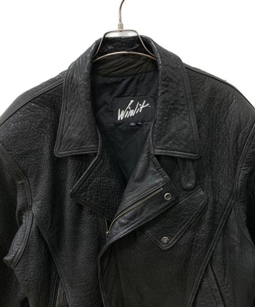 WINLIT（ウィンリット）WINLIT (ウィンリット) ダブルライダースジャケット ブラック サイズ:Sの古着・服飾アイテム