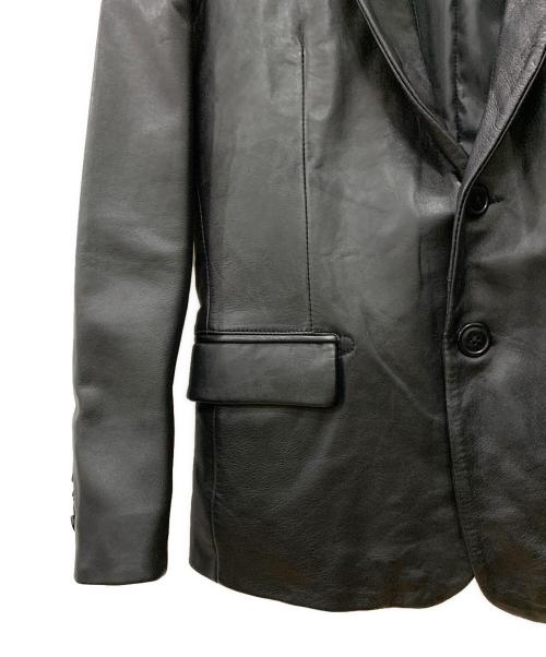 Liugoo Leathers（リューグーレザーズ）LIUGOO LEATHERS (リューグーレザーズ) ラムレザーテーラードジャケット ブラック サイズ:Mの古着・服飾アイテム