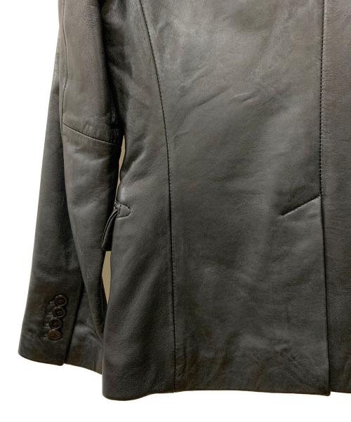 Liugoo Leathers（リューグーレザーズ）LIUGOO LEATHERS (リューグーレザーズ) ラムレザーテーラードジャケット ブラック サイズ:Mの古着・服飾アイテム