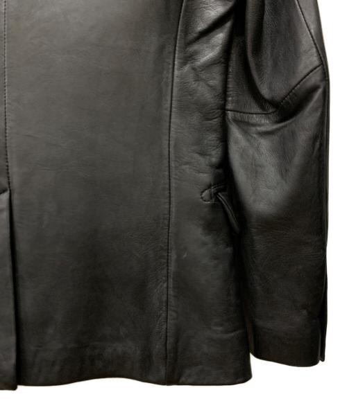 Liugoo Leathers（リューグーレザーズ）LIUGOO LEATHERS (リューグーレザーズ) ラムレザーテーラードジャケット ブラック サイズ:Mの古着・服飾アイテム