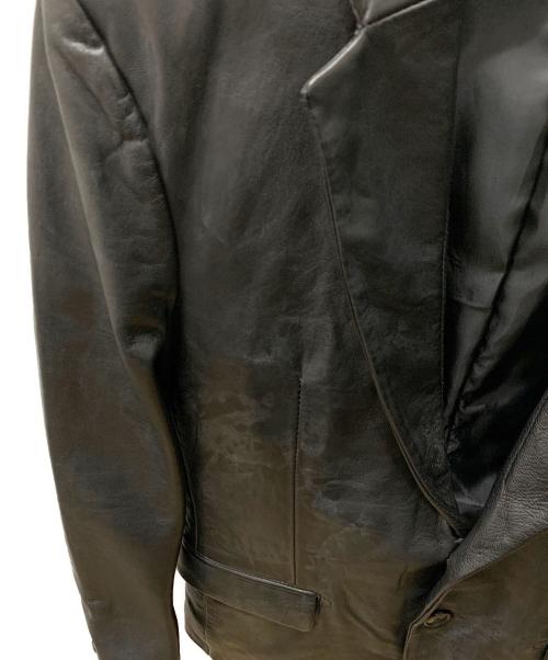 Liugoo Leathers（リューグーレザーズ）LIUGOO LEATHERS (リューグーレザーズ) ラムレザーテーラードジャケット ブラック サイズ:Mの古着・服飾アイテム