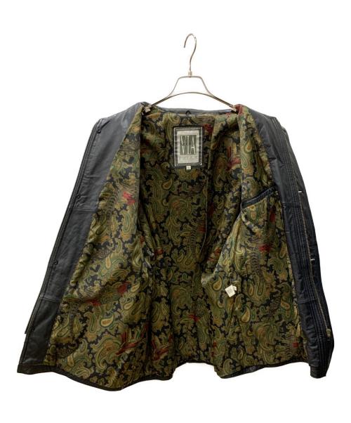 via nuova pelle（ヴィア ヌーヴァ ペレ）VIA NUOVA PELLE (ヴィア ヌーヴァ ペレ) レザーコート ブラック サイズ:Lの古着・服飾アイテム