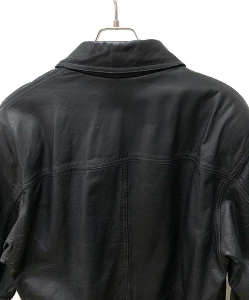 via nuova pelle（ヴィア ヌーヴァ ペレ）VIA NUOVA PELLE (ヴィア ヌーヴァ ペレ) レザーコート ブラック サイズ:Lの古着・服飾アイテム