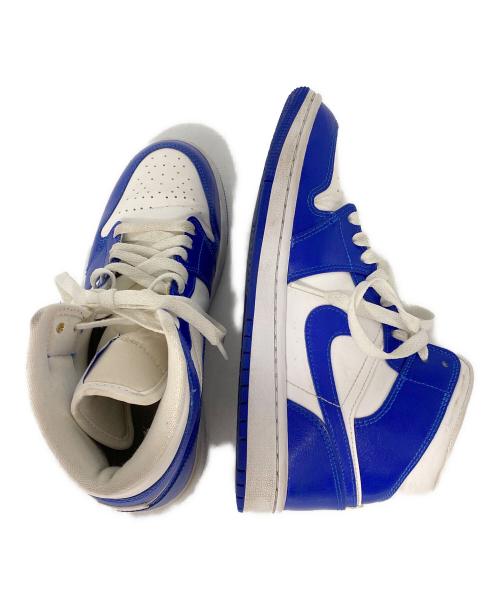 NIKE（ナイキ）NIKE (ナイキ) Air Jordan 1 Mid Kentucky Blue ブルー×ホワイト サイズ:24.5cmの古着・服飾アイテム