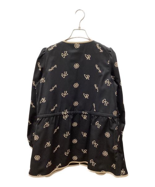 M'S GRACY（エムズグレイシー）M'S GRACY (エムズグレイシー) カメリア刺繍 スプリングジャケット ブラック サイズ:Mの古着・服飾アイテム