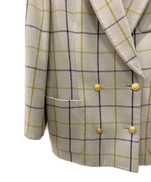 Burberry's（バーバリーズ）Burberry's (バーバリーズ) テーラードジャケット アイボリー×ネイビー サイズ:9ARの古着・服飾アイテム
