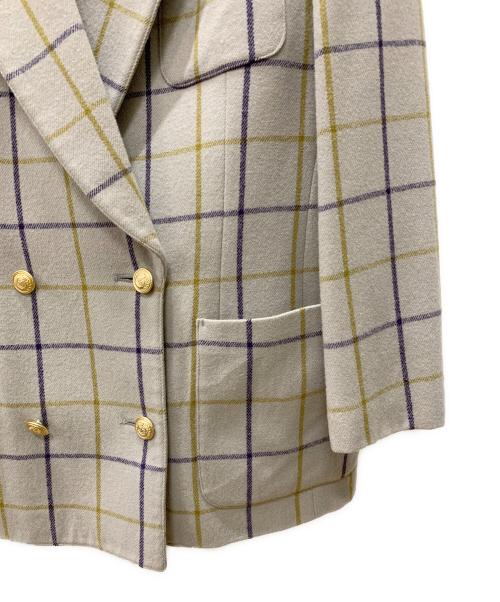 Burberry's（バーバリーズ）Burberry's (バーバリーズ) テーラードジャケット アイボリー×ネイビー サイズ:9ARの古着・服飾アイテム