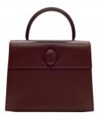 Cartierカルティエ）の古着「ターンロックトップハンドルハンドバッグ」｜ボルドー