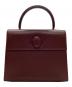 Cartier（カルティエ）の古着「ターンロックトップハンドルハンドバッグ」｜ボルドー
