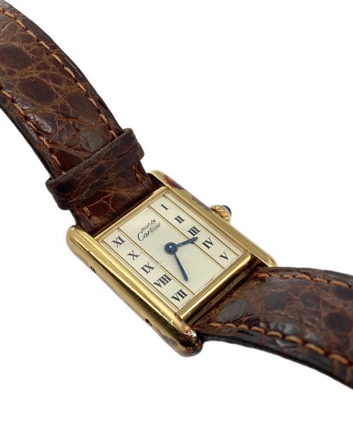 Cartier（カルティエ）Cartier (カルティエ) マストタンクヴェルメイユ ベージュの古着・服飾アイテム