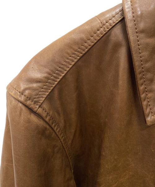 Timberland（ティンバーランド）Timberland (ティンバーランド) レザージャケット ブラウン サイズ:Sの古着・服飾アイテム