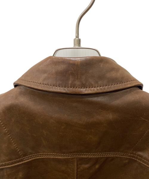 Timberland（ティンバーランド）Timberland (ティンバーランド) レザージャケット ブラウン サイズ:Sの古着・服飾アイテム