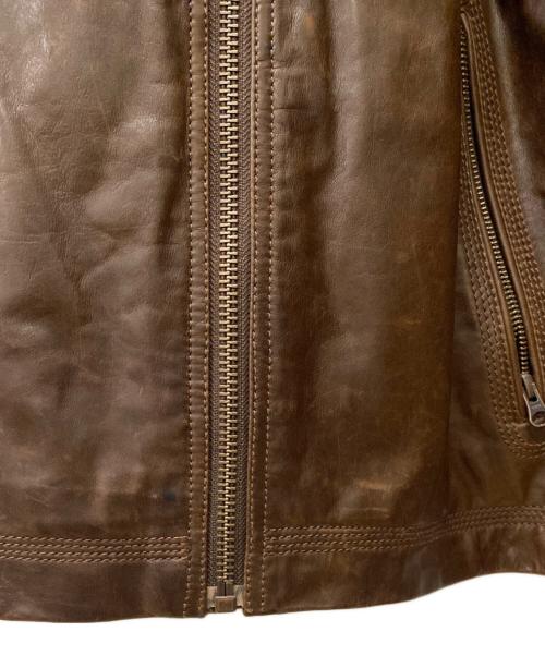 Timberland（ティンバーランド）Timberland (ティンバーランド) レザージャケット ブラウン サイズ:Sの古着・服飾アイテム