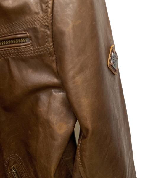 Timberland（ティンバーランド）Timberland (ティンバーランド) レザージャケット ブラウン サイズ:Sの古着・服飾アイテム