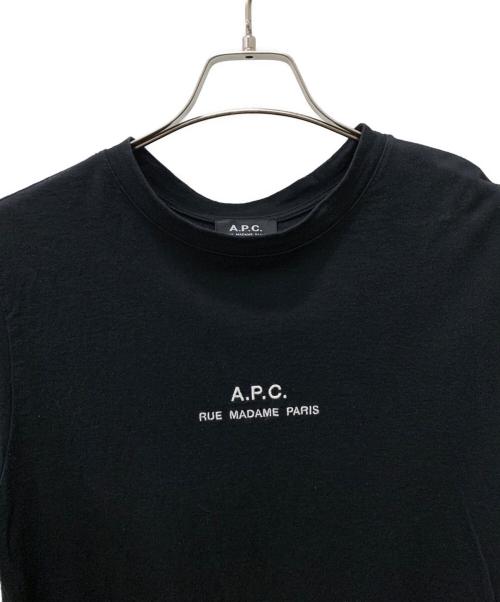 A.P.C.（アーペーセー）A.P.C. (アーペーセー) ロゴTシャツ ブラック サイズ:Mの古着・服飾アイテム