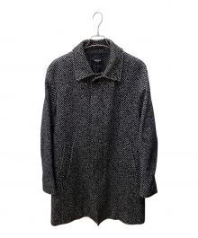 MEN'S BIGI（メンズビギ）の古着「ステンカラーコート」｜ブラック