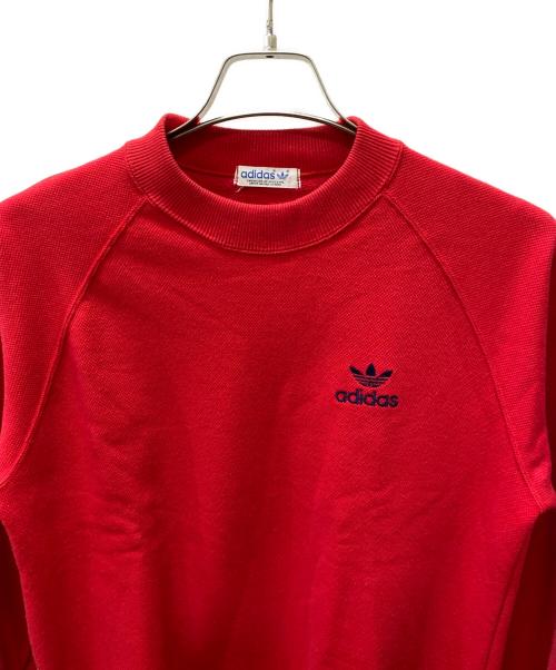 adidas（アディダス）adidas (アディダス) ラグランスウェット レッド サイズ:Sの古着・服飾アイテム