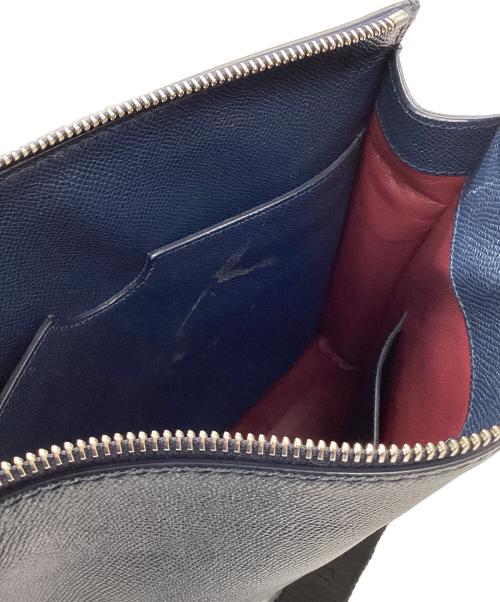 BVLGARI（ブルガリ）BVLGARI (ブルガリ) メッセンジャーバッグ ネイビーの古着・服飾アイテム