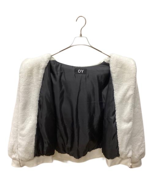 OY（オーワイ）OY (オーワイ) ボアジップパーカー ホワイト サイズ:表記無しの古着・服飾アイテム