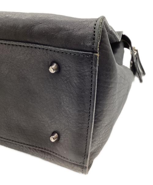 INDEED（インディード）INDEED (インディード) レザーボストンバッグ ブラックの古着・服飾アイテム