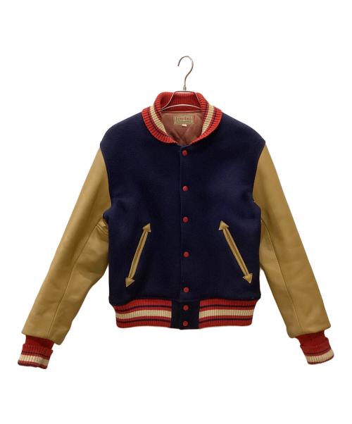 STYLE EYES（スタイルアイズ）STYLE EYES (スタイルアイズ) スカジャン ネイビー×ブラウン サイズ:40の古着・服飾アイテム