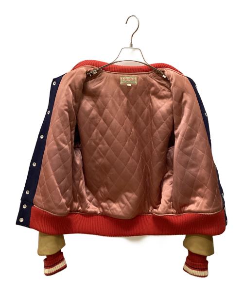 STYLE EYES（スタイルアイズ）STYLE EYES (スタイルアイズ) スカジャン ネイビー×ブラウン サイズ:40の古着・服飾アイテム