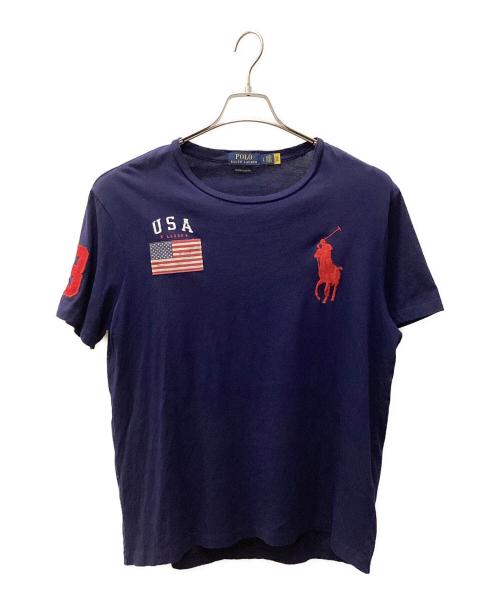 POLO RALPH LAUREN（ポロ・ラルフローレン）POLO RALPH LAUREN (ポロ・ラルフローレン) 半袖カットソー ネイビー サイズ:Lの古着・服飾アイテム