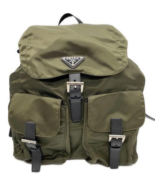 PRADA（プラダ）PRADA (プラダ) ナイロンリュック カーキの古着・服飾アイテム