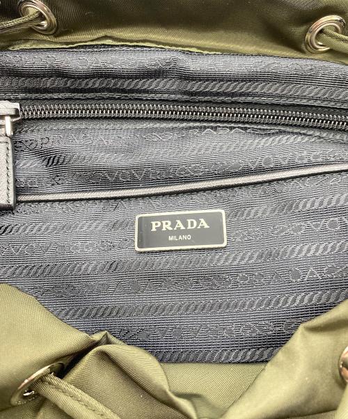 PRADA（プラダ）PRADA (プラダ) ナイロンリュック カーキの古着・服飾アイテム