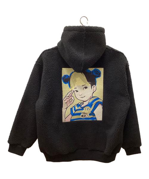 overprint（オーバープリント）overprint (オーバープリント) プルオーバーパーカー ブラック サイズ:XXL 未使用品の古着・服飾アイテム