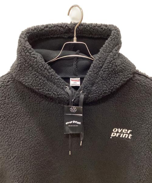 overprint（オーバープリント）overprint (オーバープリント) プルオーバーパーカー ブラック サイズ:XXL 未使用品の古着・服飾アイテム