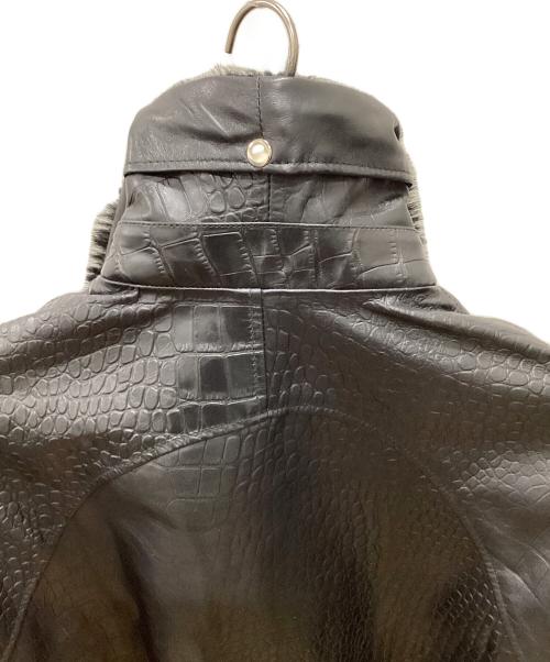 a dood bad influence（アグッドバッドインフルエンス）a dood bad influence (アグッドバッドインフルエンス) 型押しジャケット ブラック サイズ:Lの古着・服飾アイテム