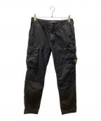 STONE ISLANDストーンアイランド）の古着「BRUSHED COTTON CANVAS OLD EFFECT CARGO PANTS」｜ブラック