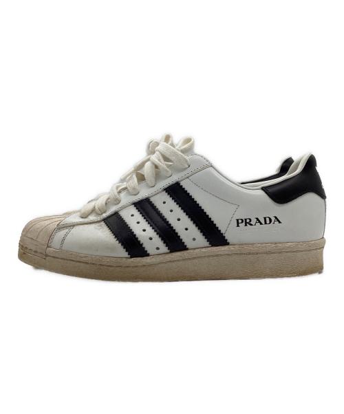 adidas（アディダス）adidas (アディダス) PRADA (プラダ) スニーカー ホワイト×ブラック サイズ:23.5cmの古着・服飾アイテム